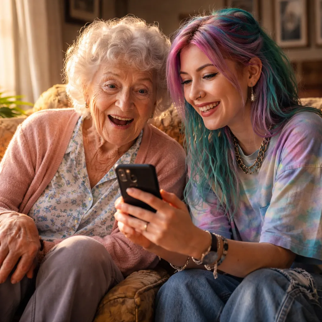 My 81-Year-Old Mother’s Friendship with a Young TikTok Creator: Fun, Family, and Concerns